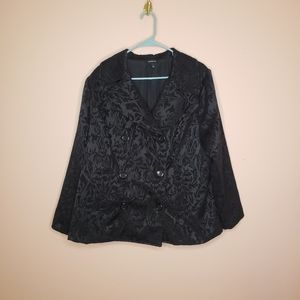 Torrid Black Jaquard Double Breasted Jacket
